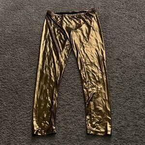 H&M Gold Metallic Leggings
